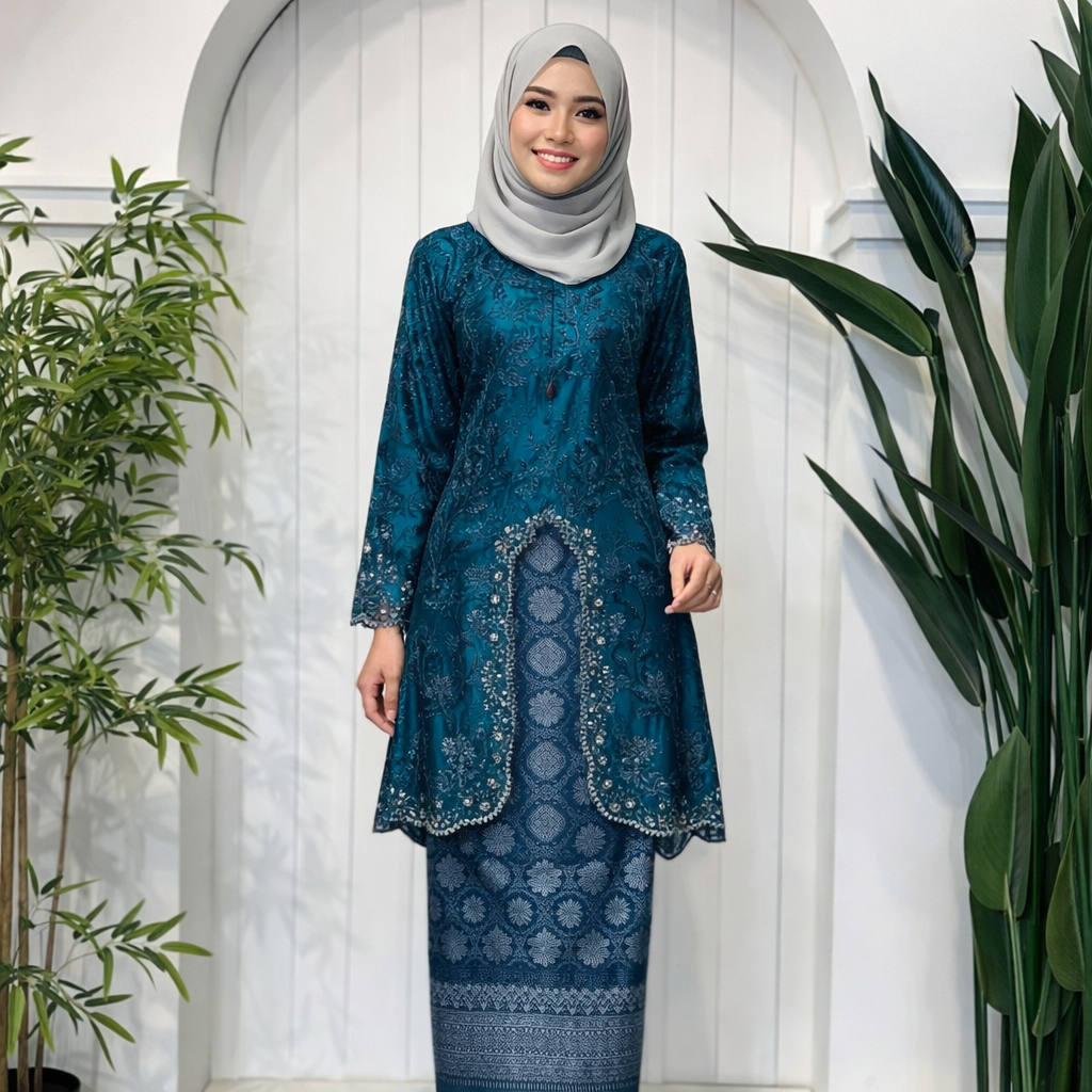 NIRMALA LUXE RAYA 2026 BAJU KURUNG KLASIK MANIK JAHIT EXCLUSIVE