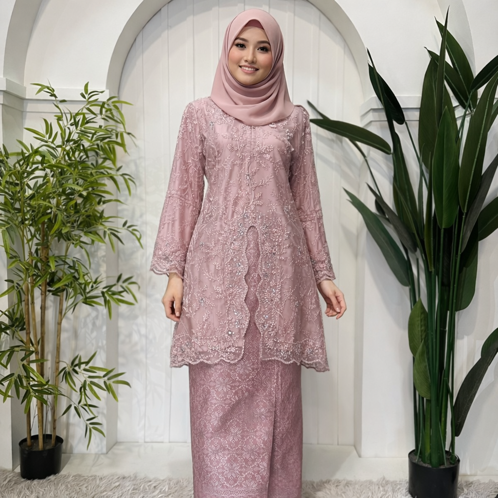 NIRMALA LUXE RAYA 2026 BAJU KURUNG KLASIK MANIK JAHIT EXCLUSIVE - Image 4